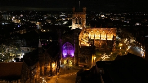 Chester at Christmas from the skies image 3